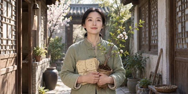 春风经过的院子：春风穿过气缝把四年的籽纸送回家